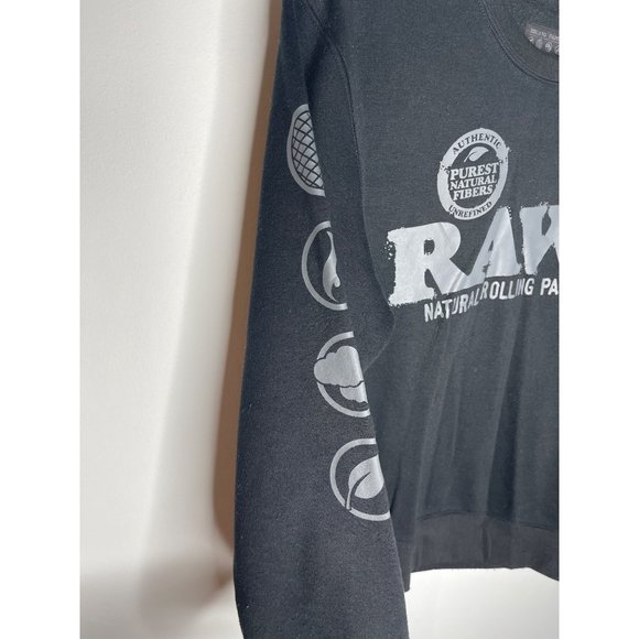 Rolling Papers Supernatural Raw Black Men's Long Sleeve Sweatshirt Size Medium - Picture 3 of 7